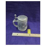 German beer stein, with pewter lid marked