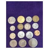 15 Foreign coins of various years valued at $2 t