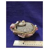 Vintage birds nest popery basket