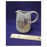 Vintage handmaid pottery fruit juice pitcher