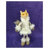 Holiday lane, woodland knit fox tabletop decor