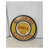 Shell tin sign