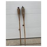 2 tiki torches