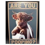METAL SIGN- ARE YOU POOPING?
