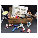 Box lot of toys, misc