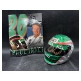 PAUL TRACY AUTOGRAPHED HELMET & PICTURE