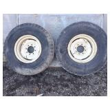 Two tires with rims: 11.00ï¿½20