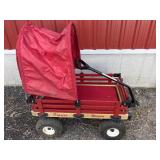 Wagon with red canopy
