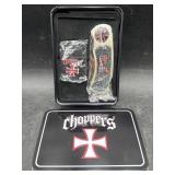 Choppers pocket knife & lighter