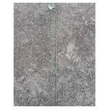 Green metal bird plant hanger garden stake