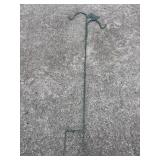 Green metal butterfly plant hanger garden stake