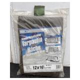 Grey Polyethylene 12x16ï¿½ tarp