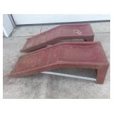 Red car ramps