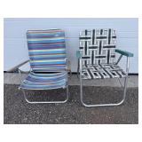 2 folding lawn chairs