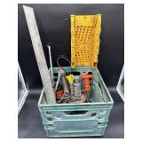 Green a milk crate w/ contents