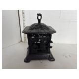 Black cast candle lantern