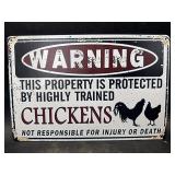Metal sign- Property protected by highly trained