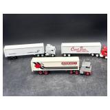 3 Winross transport trucks