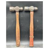 2 ball peen hammers