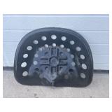 Black metal seat
