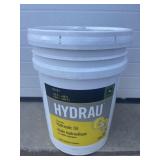 Pail of premium hydraulic oil