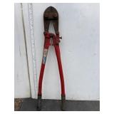 Red handled bolt cutter