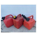 3 - 5L gas cans