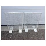 2 white metal dividers