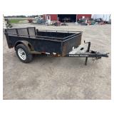 Black utility trailer