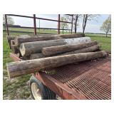 15 wooden fence posts