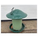 Green bird feeder