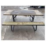 Metal frame 6ft picnic table