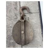 Large steel pulley