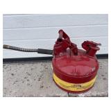 Red metal fuel can
