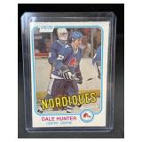 1981 Opeechee Dale Hunter rookie hockey card