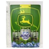 Metal sign- John Deere/Busch light