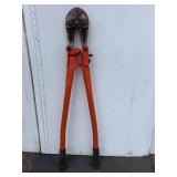 Orange handled bolt cutters