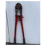 Red handed bolt cutters