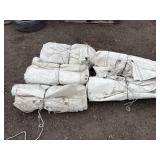 5 white tarps