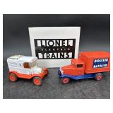2 Lionel electric trains vehicles