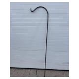 Black metal plant hanger garden stake