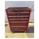 Red Mastercraft toolbox on casters