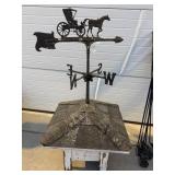 Horse and buggy weather vane