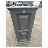 Grey rain barrel
