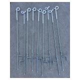 Lot: white end electric fence posts