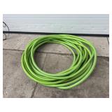 Green garden hose