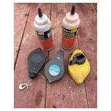 3 chalk line tapes and powder