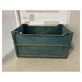 Blue plastic crate