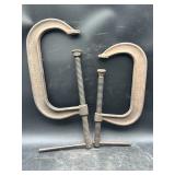 2 Large Armstrong C-Clamps