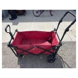 Red folding wagon - double ended handle